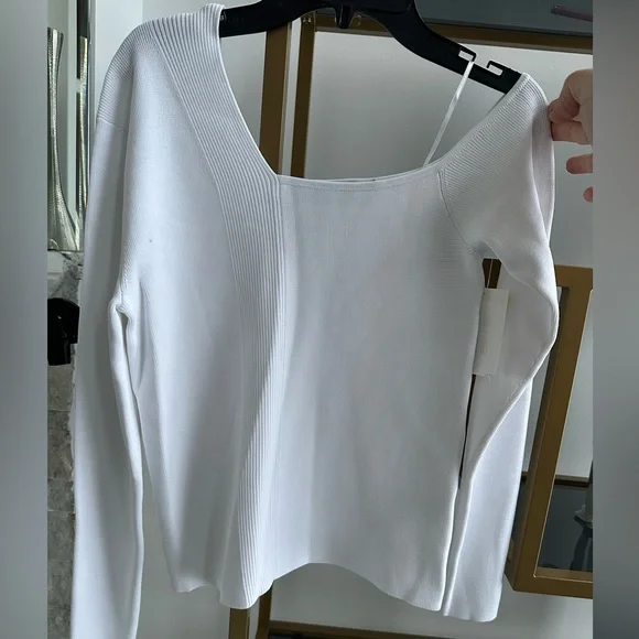 Ralph Lauren White Off-Shoulder Sweater - Picture 2 of 6